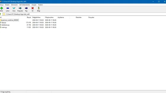 7-Zip Ekran Görüntüsü 1