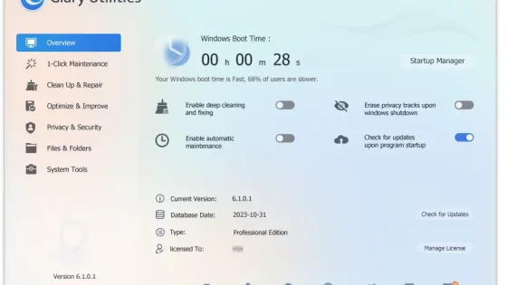 Glary Utilities Pro Ekran Görüntüsü 1