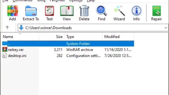 WinRAR Ekran Görüntüsü 1
