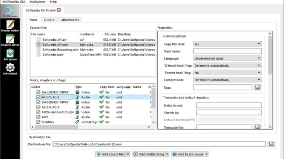 MKVToolNix Ekran Görüntüsü 1