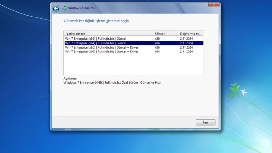 Windows 7 Enterprise SP1 AIO Güncel + Driverlı Ekran Görüntüsü 2