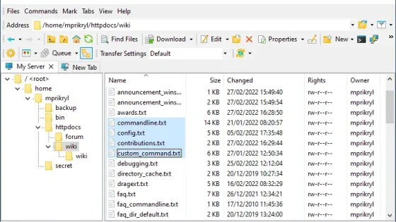 WinSCP Ekran Görüntüsü 1