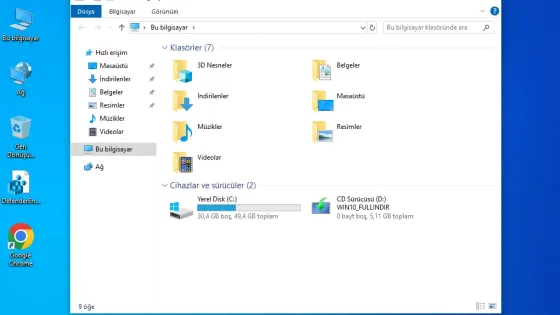 Windows 10 Pro 22H2 Ekran Görüntüsü 2