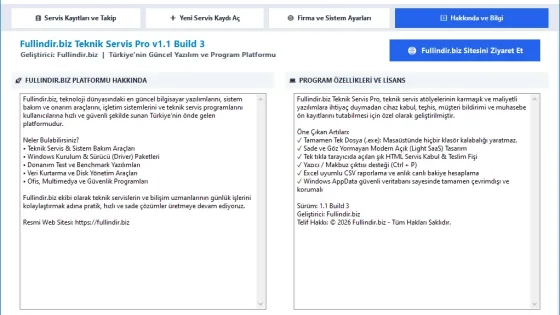 Fullindir.biz Teknik Servis Pro Ekran Görüntüsü 4
